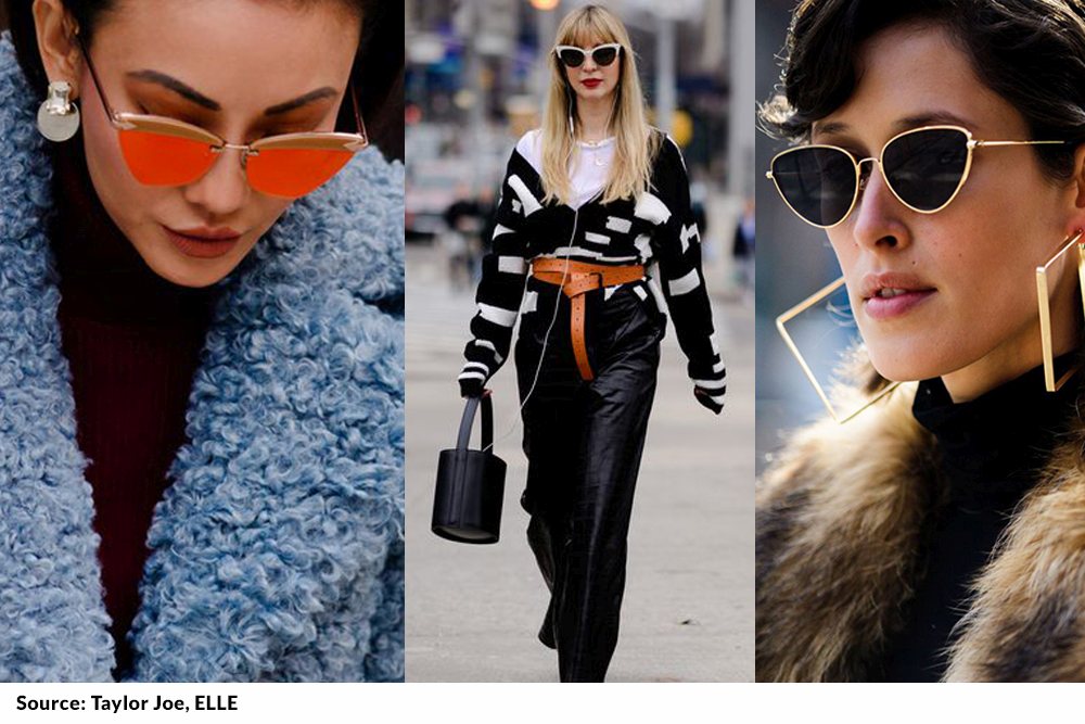 back to the future, cat eye sunglasses